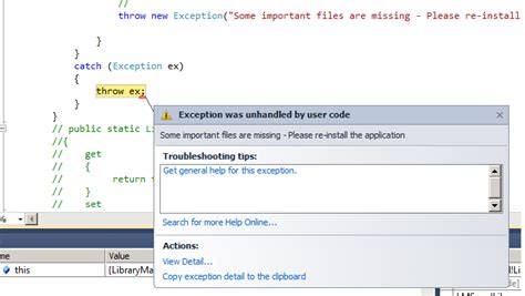 C# Catch Exception From External Dll