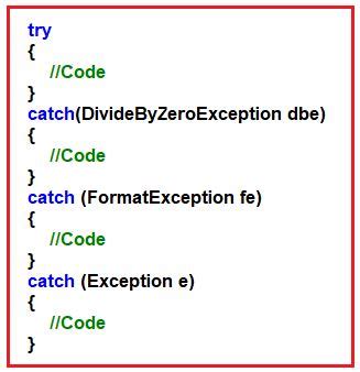 C# Catch Multiple Exceptions In One Block