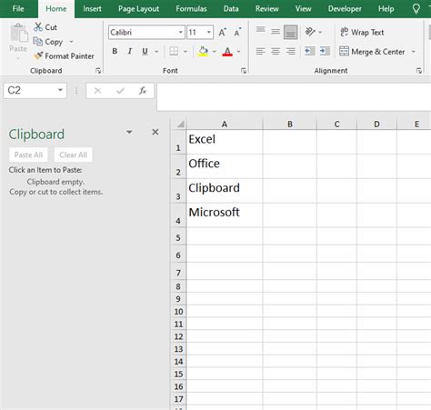 C# Clipboard Paste To Excel