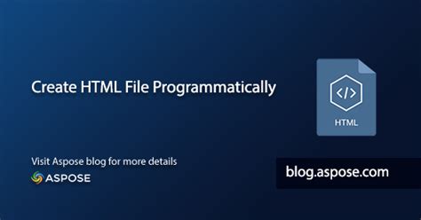 C# Create Html File Programmatically