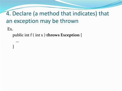 C# Declare Throws Exception