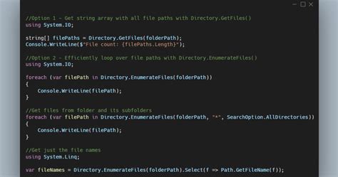 C# Get Folder Contents
