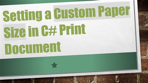 C# Print Document A4 Size