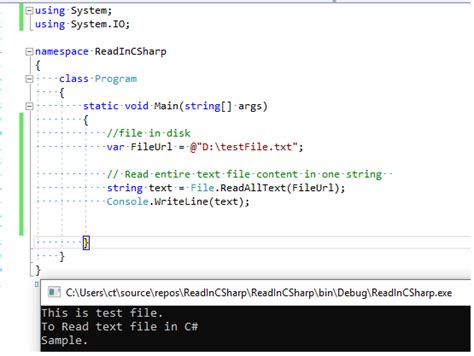 C# Read All Lines From File To String