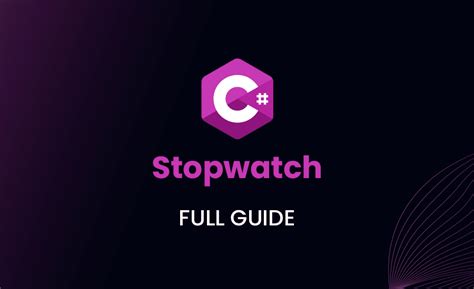 C# Stopwatch Function