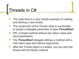 C# Thread Delegate With Parameters