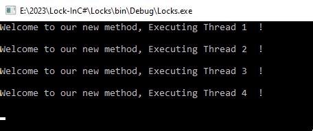 C# Thread Lock Object