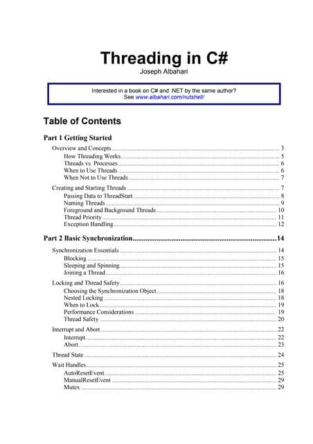 C# Threading Pdf