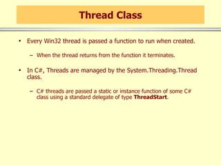 C# Threading Primitives