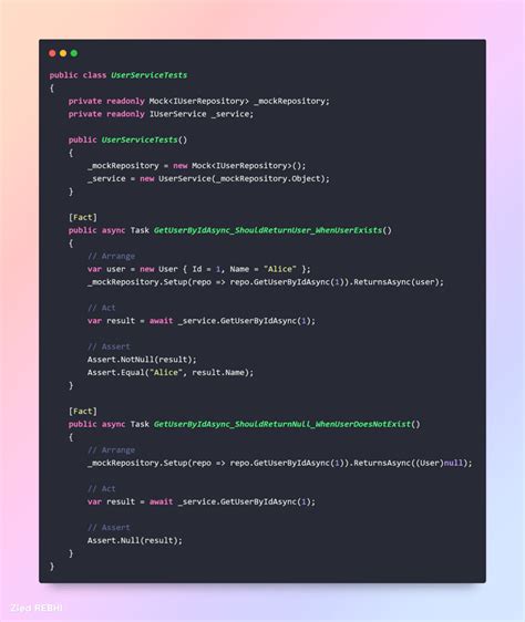 C# Xunit Moq Example