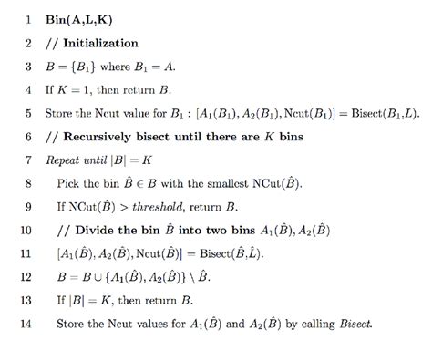 C++ Binning Algorithm