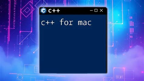 C++ Dev On Mac
