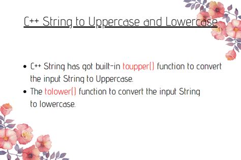 C++ String Class Uppercase