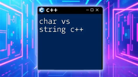 C++ String Or Char