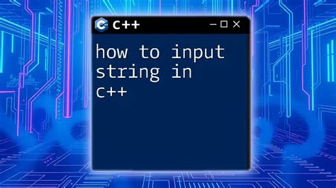 C++ String User Input