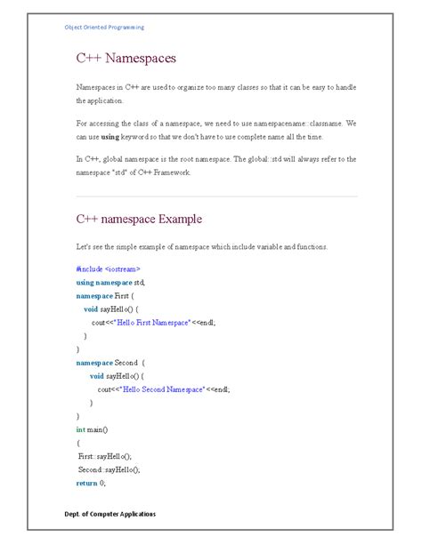 C++ Template Namespace