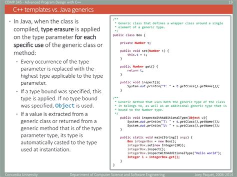 C++ Templates Vs Java Generics