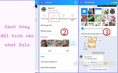 cách thay đổi hình nền zalo