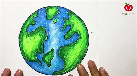 cách vẽ trái đất