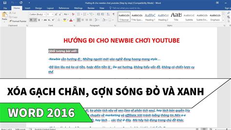 cách xóa dòng đỏ dưới chữ trong word