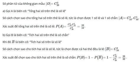 công thức tính xác suất lớp 11