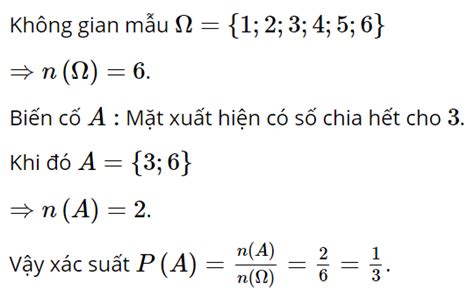 công thức tính xác xuất