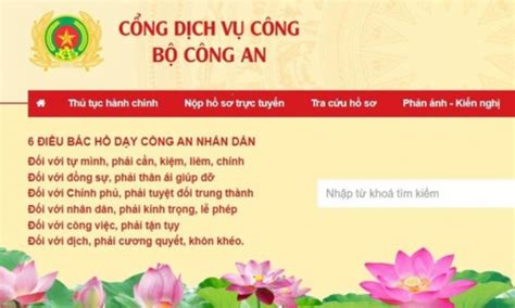 cổng dịch vụ công bộ công an hà nội