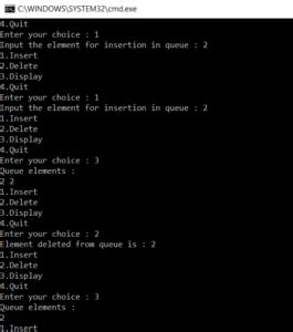 c code for circular queue