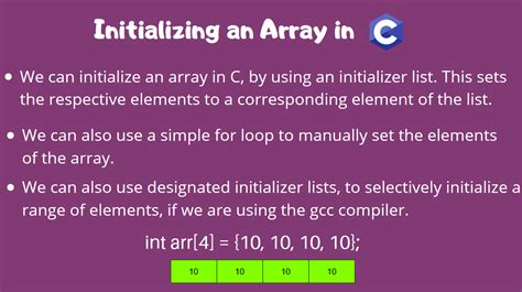 c initialize array in struct