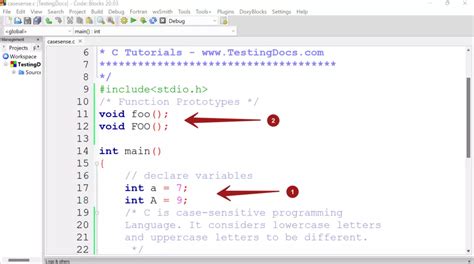 c is a case sensitive programming language