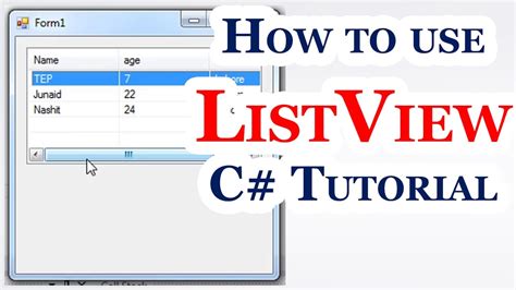 C Listview With Scrollbar