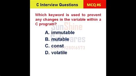 c mcq questions for placement