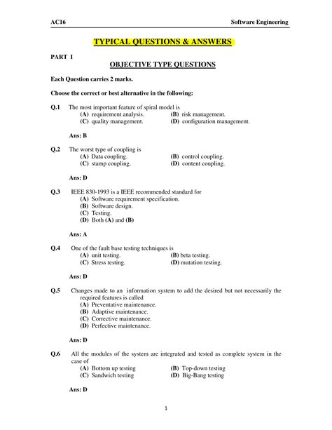 c objective type questions