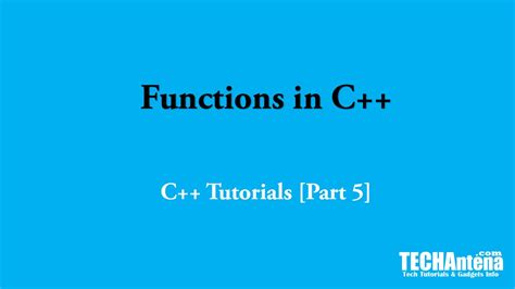 c plus plus functions