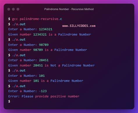 c program to check palindrome using recursion