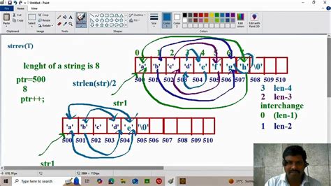 c program to reverse a string using user defined function