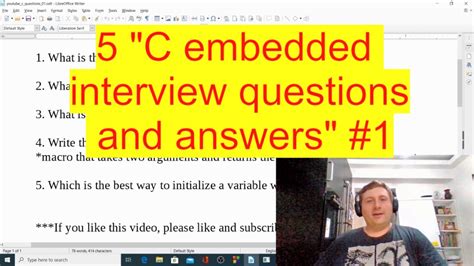 c programming interview questions embedded