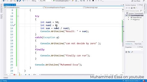 Basic Try Catch Block in CSharp