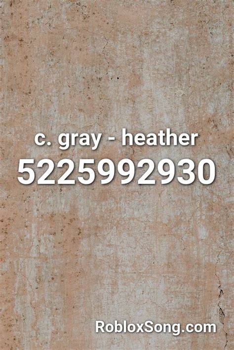 c. gray - heather Roblox ID