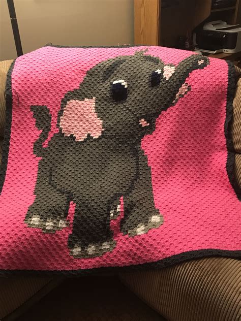 C2C Crochet Elephant Pattern Free