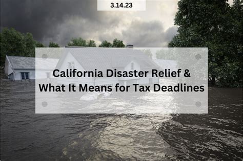 ca disaster relief tax