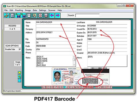ca drivers license barcode generator