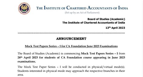 ca foundation maths mock test paper 2023