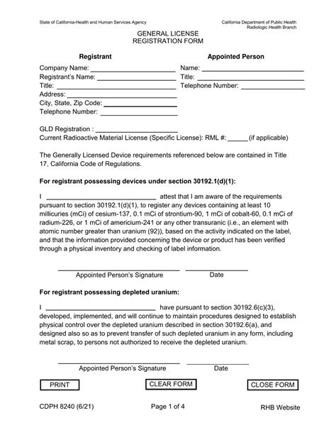 ca license registration form template