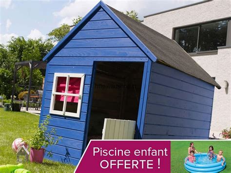 Cabane surélevée, pilotis, 3m², toit plat, abri enfant, Solid, pas cher