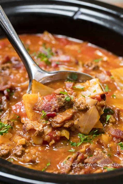 Crock Pot Cabbage Roll Soup {with Bacon} Spend With Pennies