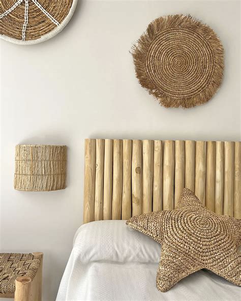 Cabecero Troncos Madera