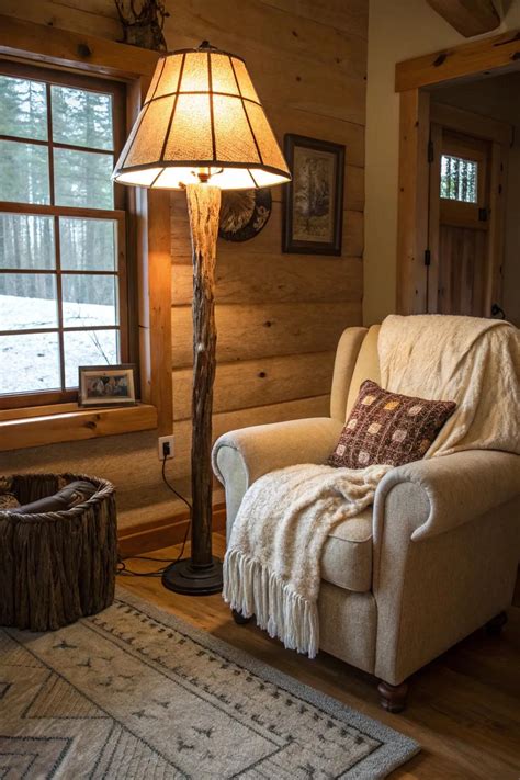Illuminate Your Retreat with a Rustic Cabin Floor Lamp - Shop Now!