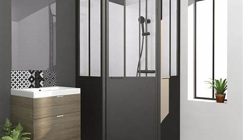 Cabine De Douche Leroy Merlin Atelier L 120 X L 90 Cm Noir