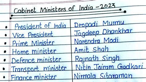 cabinet ministers of india 2023 comparison